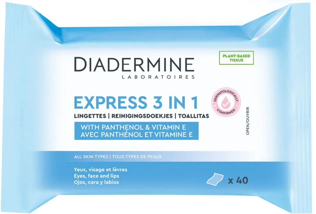Diadermine Express 3in1 Reinigingsdoekjes