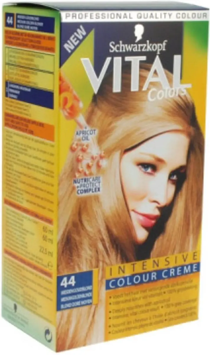Schwarzkopf Vital Colours 44 Midden Goud Blond Haarverf 142ml
