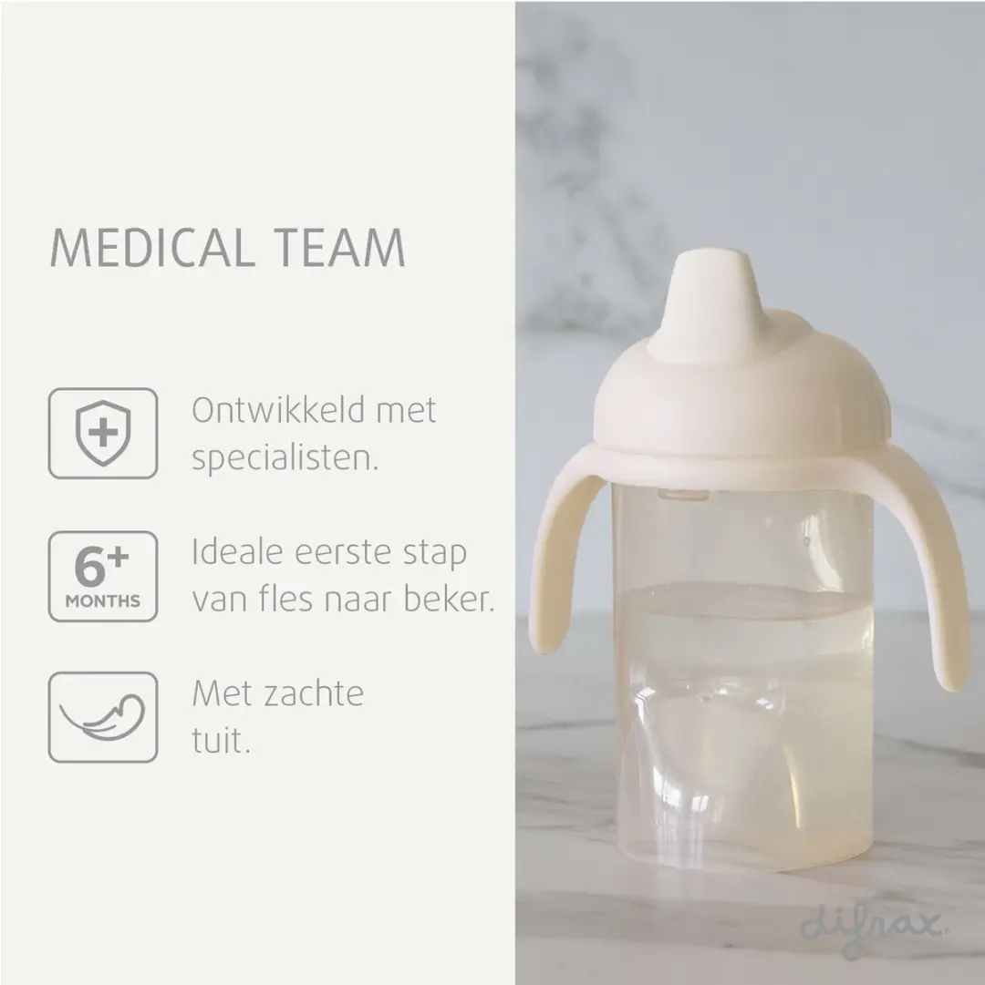Difrax Tuitbeker 250ml - Beige