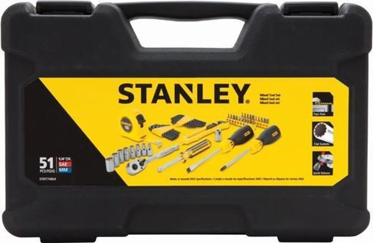 Stanley Gereedschapsset 51-delig STMT0-74864 - Geel/Zwart