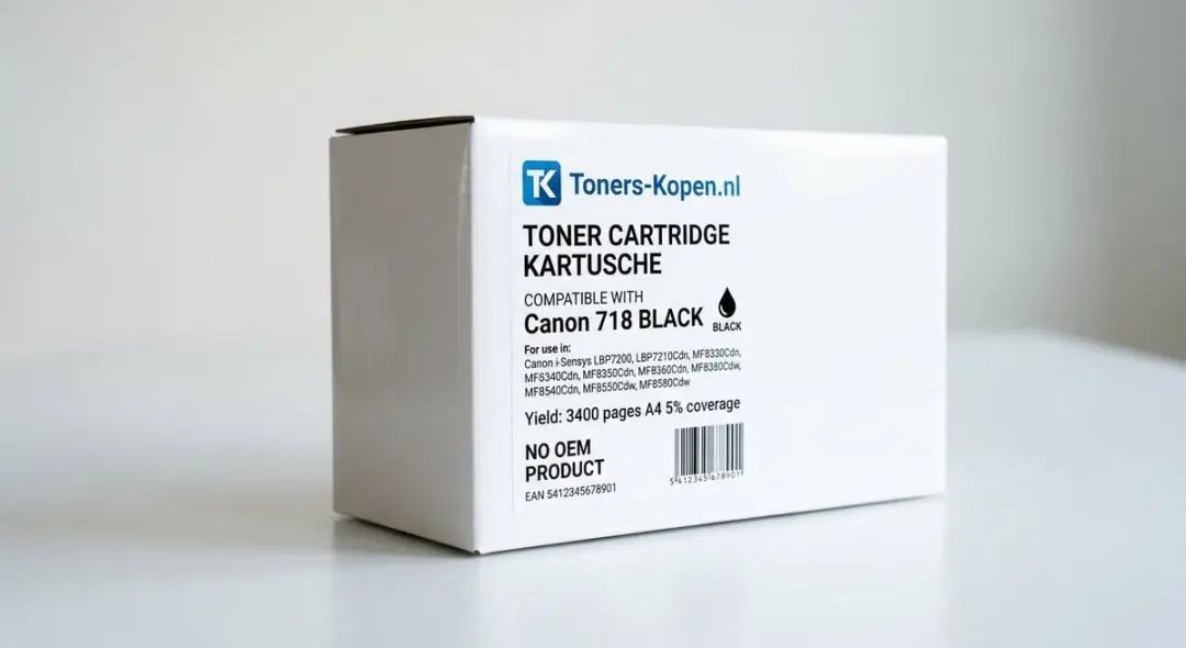 Canon 718BK Toner - 3400 Pagina's - Zwart