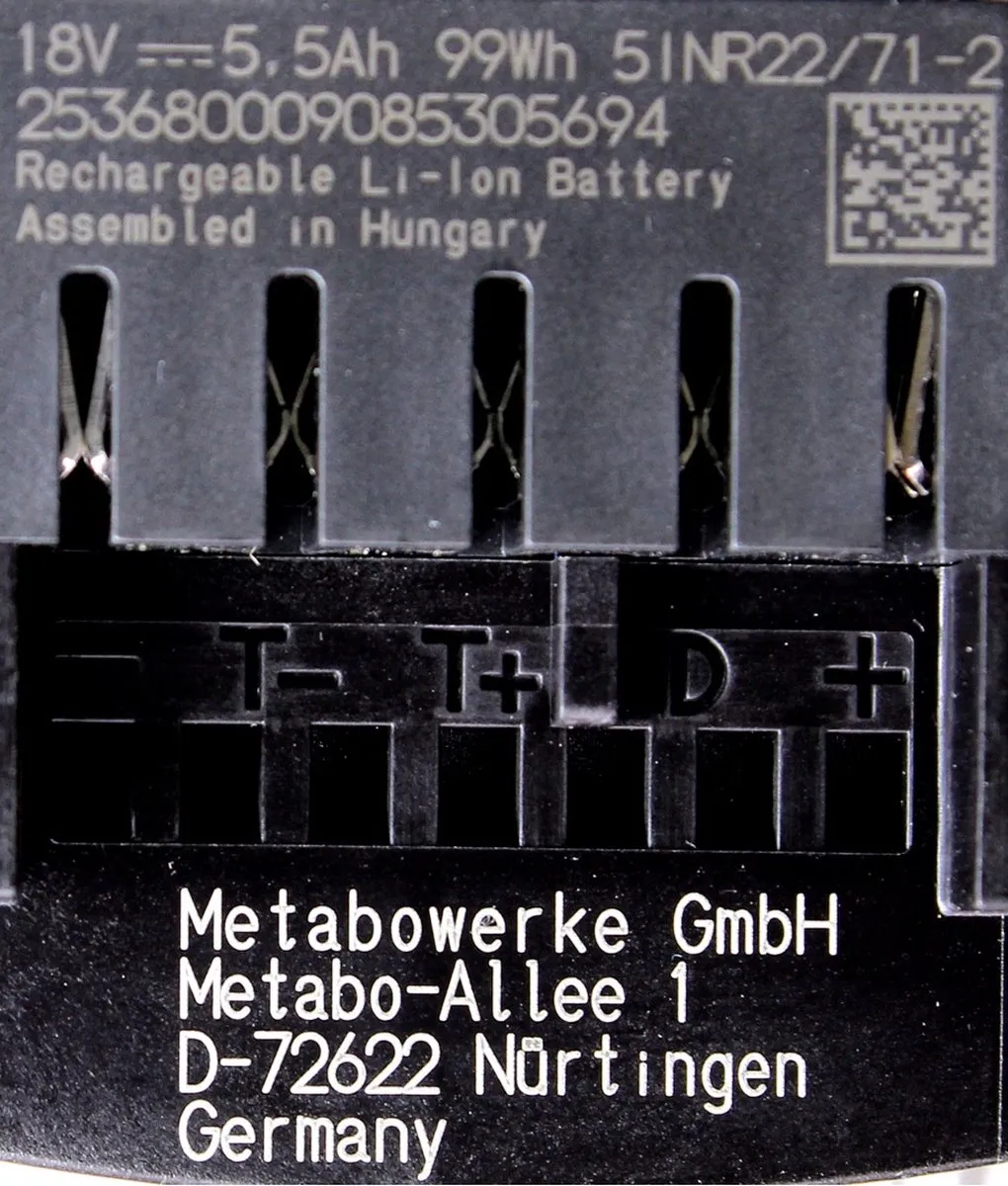Metabo 685074000 Accu Starterset 18V - 3x 5.5Ah + Lader - afbeelding 6 van 6