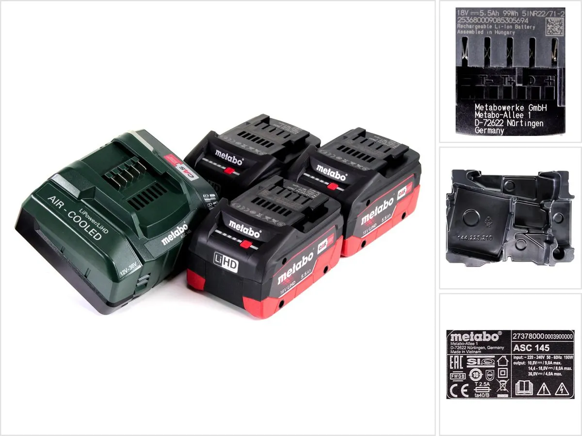 Metabo 685074000 Accu Starterset 18V - 3x 5.5Ah + Lader