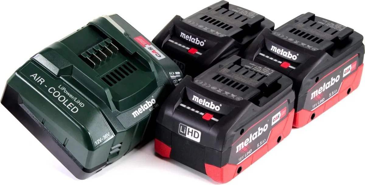 Metabo 685074000 Accu Starterset 18V - 3x 5.5Ah + Lader