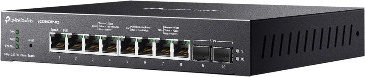 TP-Link Omada SG2210XMP-M2 Managed Switch - 8x PoE 160W - 2x SFP