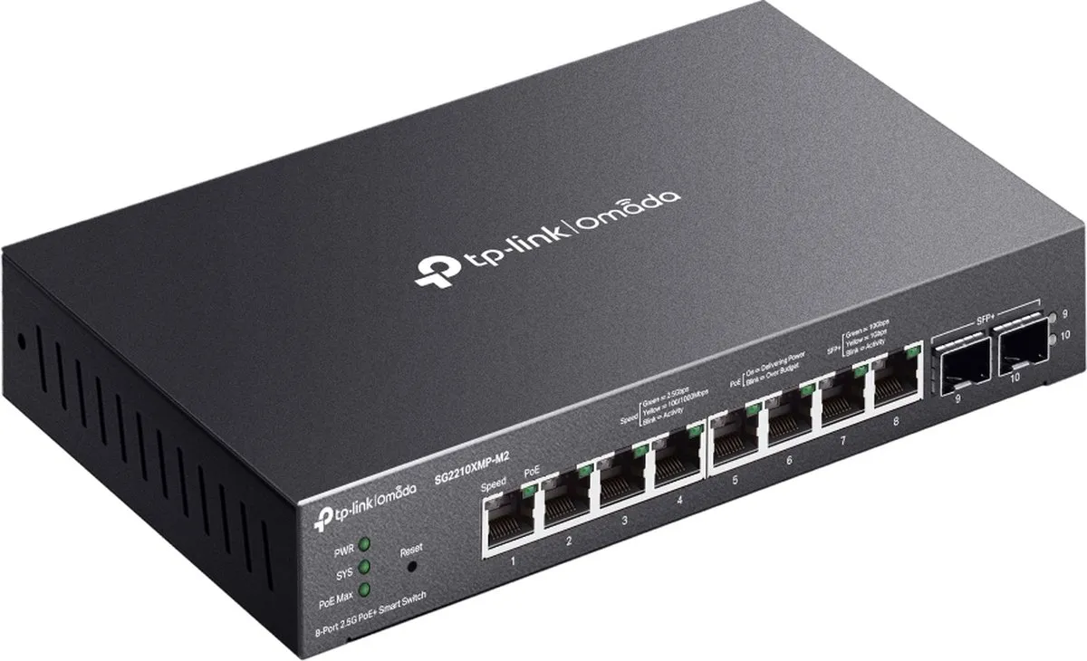 TP-Link Omada SG2210XMP-M2 Managed Switch - 8x PoE 160W - 2x SFP