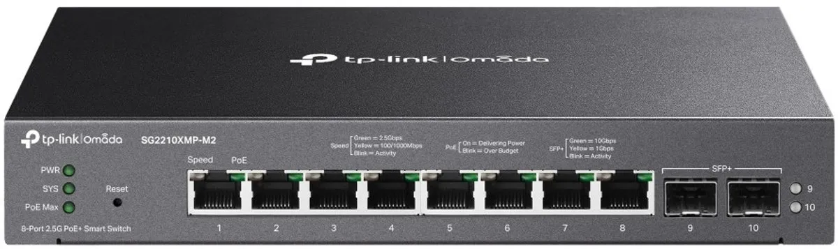 TP-Link Omada SG2210XMP-M2 Managed Switch - 8x PoE 160W - 2x SFP