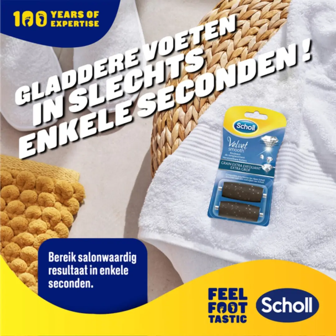 Scholl Velvet Smooth Roller Diamantkristallen - 12 Stuks