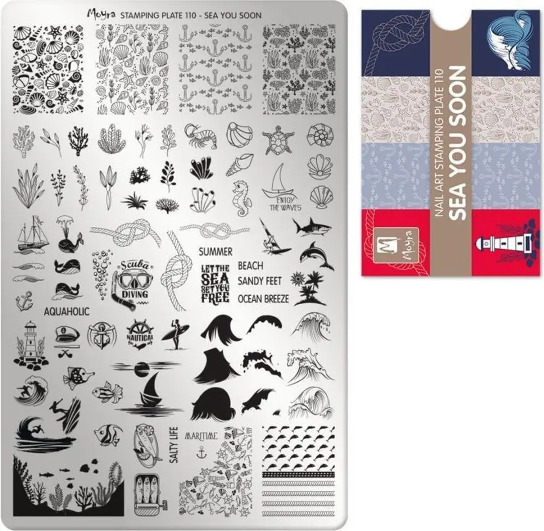 Moyra Stamping Plate 110 SEA YOU SOON