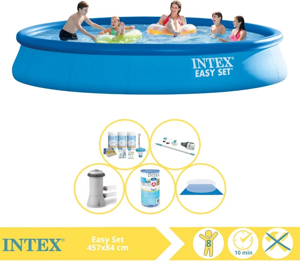 Intex Easy Set 28158GN Opblaaszwembad 457x84cm