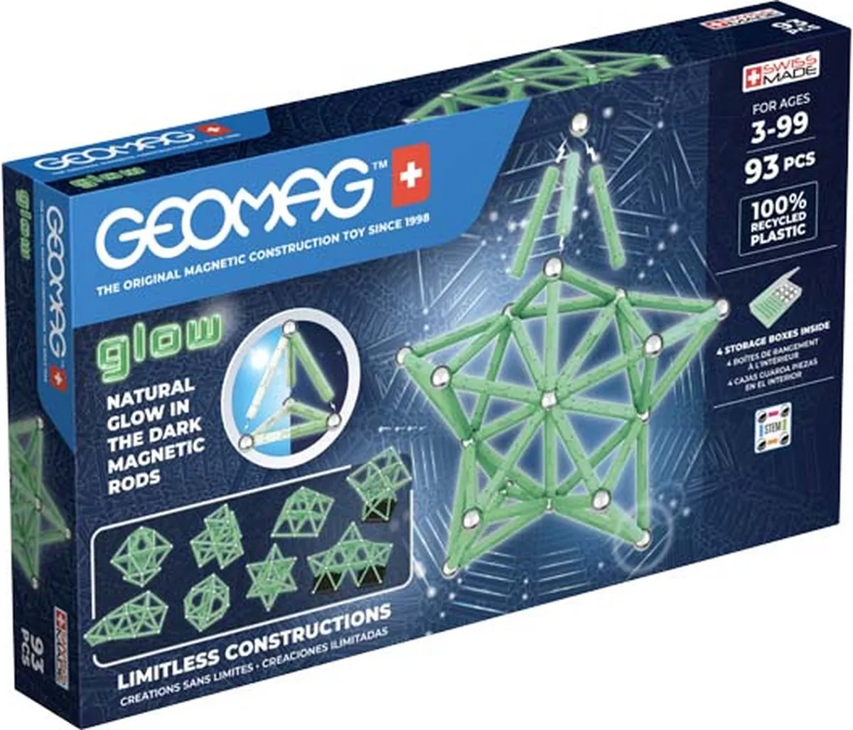 Geomag Glow Gerecycled 93 Stuks