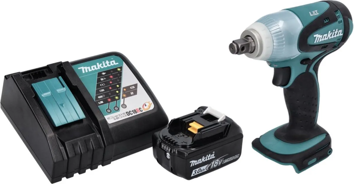Makita DTW 251 RF1 Slagmoersleutel 18V 230Nm - 1x 3.0Ah Accu