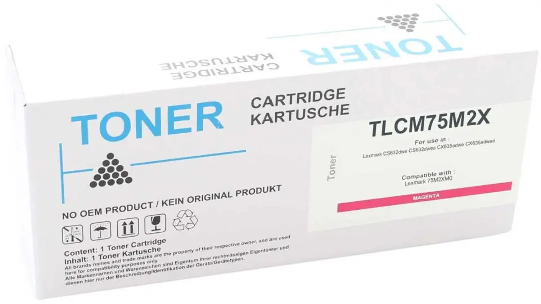 Lexmark TLCM75M2X Toner Magenta 11.700 Pagina's