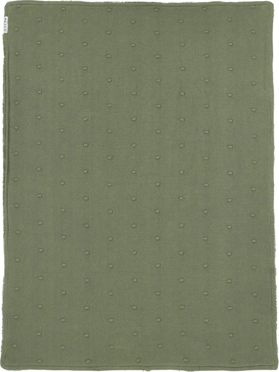 Meyco Baby Mini Knots Ledikantdeken 100x150cm - 2.0 TOG Forest Green