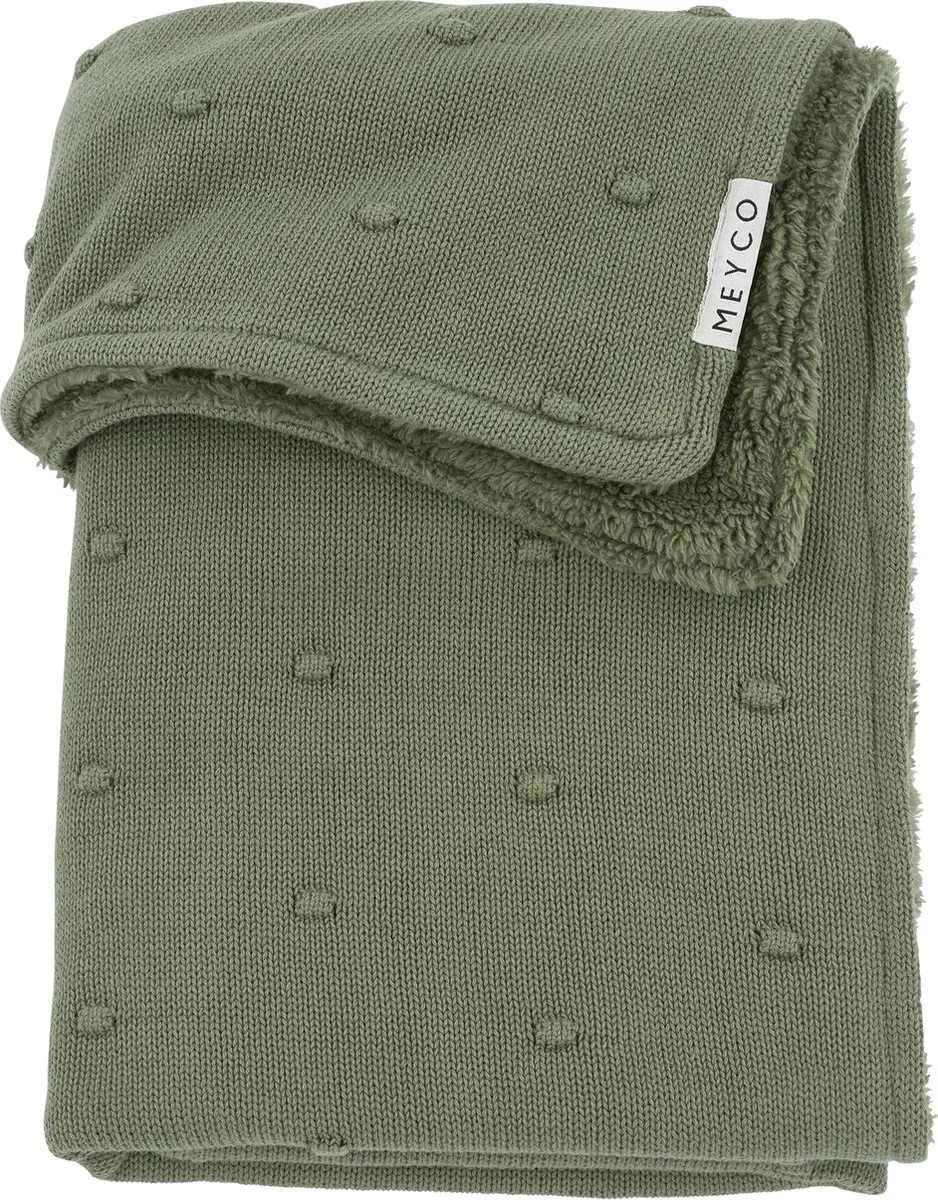 Meyco Baby Mini Knots Ledikantdeken 100x150cm - 2.0 TOG Forest Green
