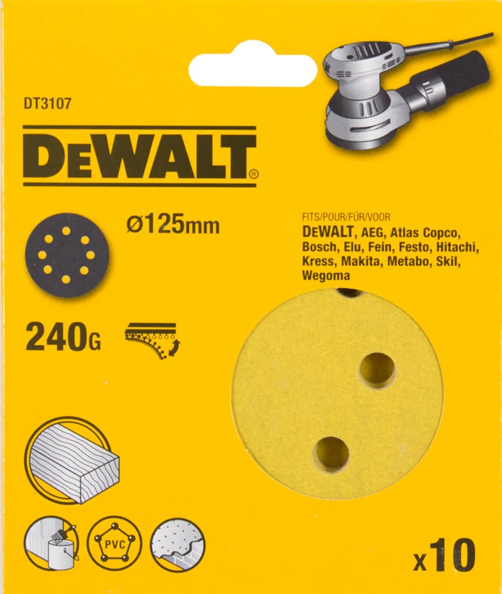 DeWalt DT3107 P240 Schuurschijf 125mm