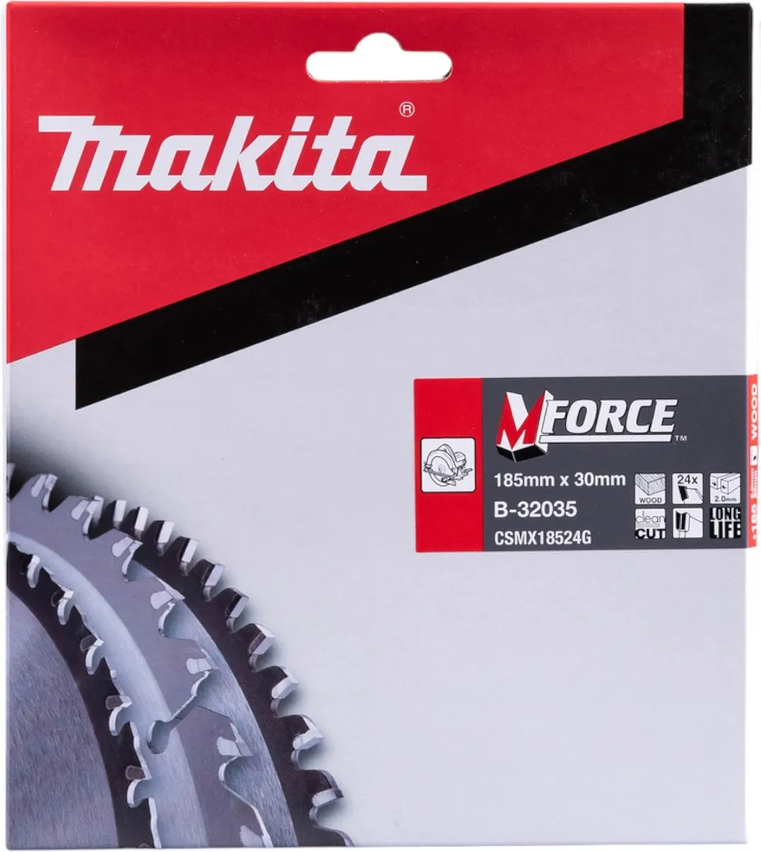 Makita Mforce Cirkelzaagblad B-32035 - Ø185mm 24T