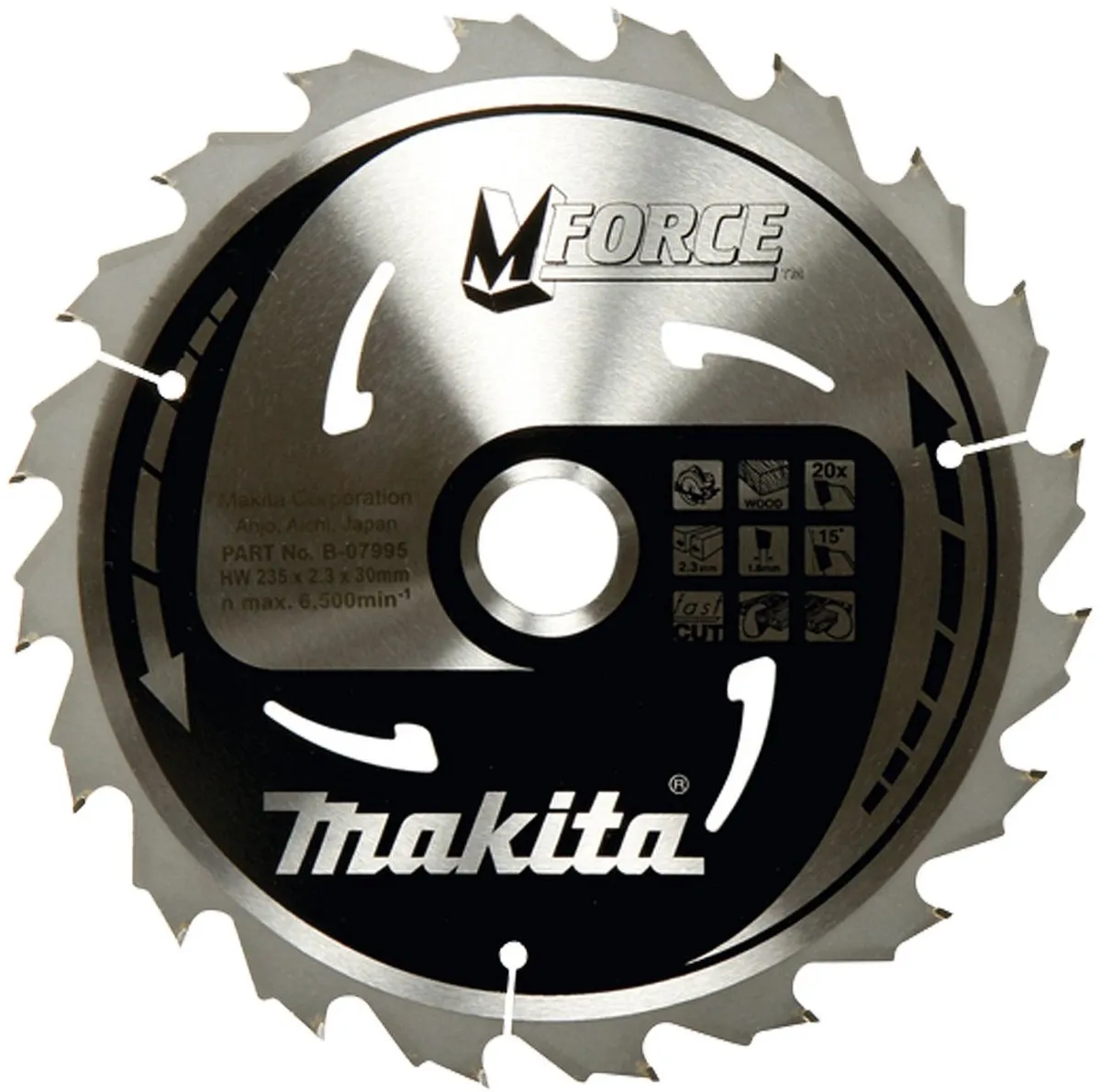 Makita Mforce Cirkelzaagblad B-32035 - Ø185mm 24T