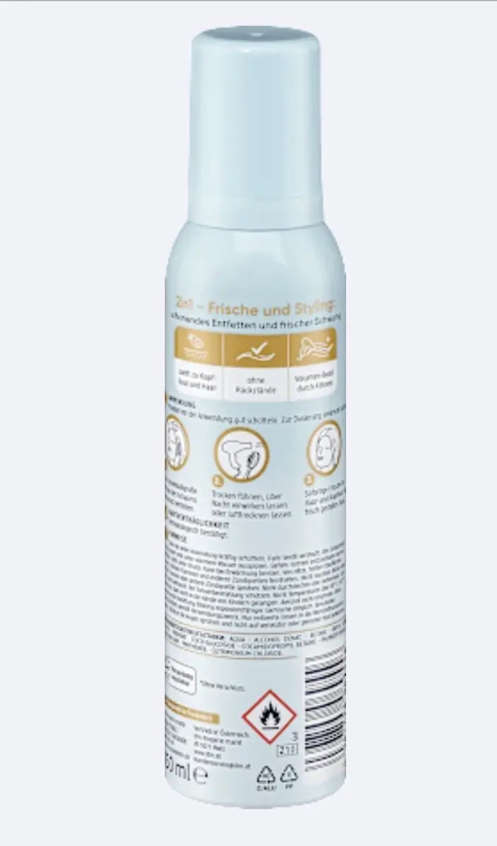 Balea Droogshampoo Schuim 150ml - Gevoelige Hoofdhuid