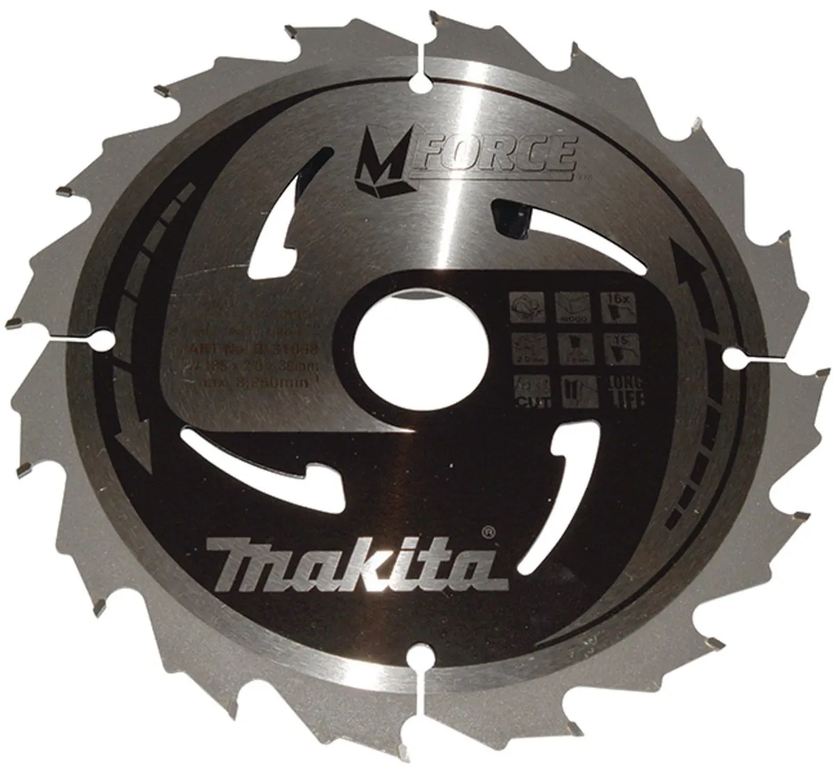 Makita Mforce Cirkelzaagblad B-31968 - Ø185mm 16T