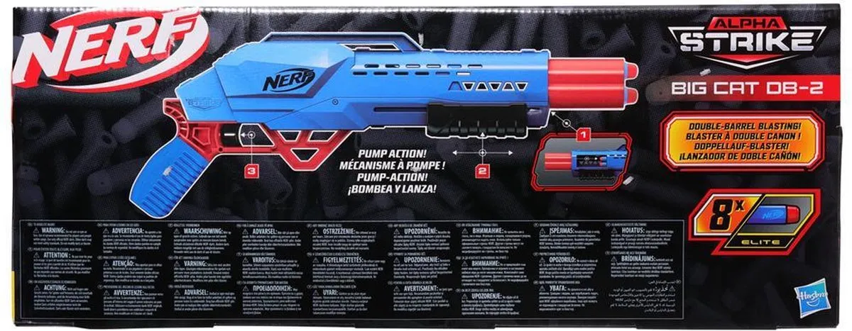 Nerf Alpha Strike Big Cat DB-2 - Blauw/Rood