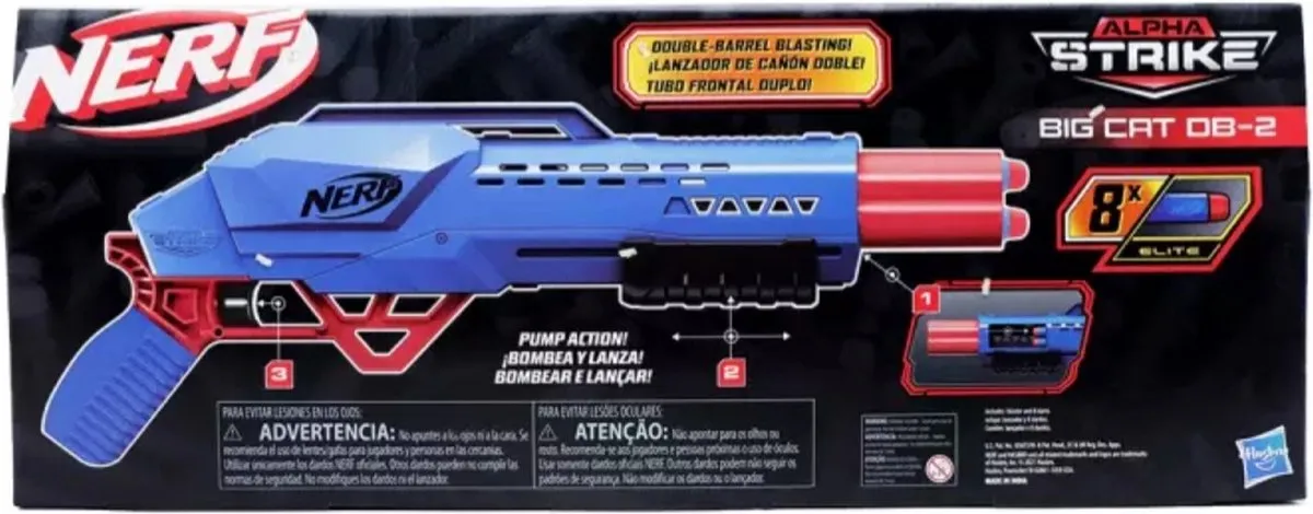 Nerf Alpha Strike Big Cat DB-2 - Blauw/Rood
