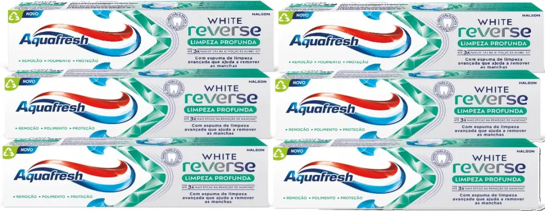 Aquafresh White Reverse Tandpasta 6x75ml