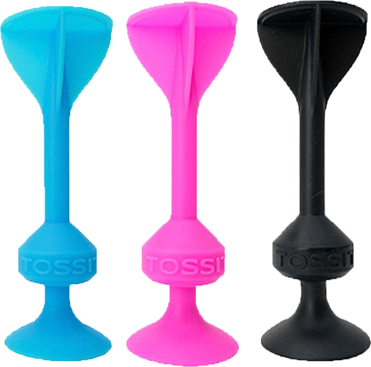 999 Games - Tossit - Starter Pack - Blauw-Roze - Darts - Petanque - Geavanceerde siliconen dart - HET LEVEN IS LEUK, JUST TOSS IT! - Voor binnen en buiten