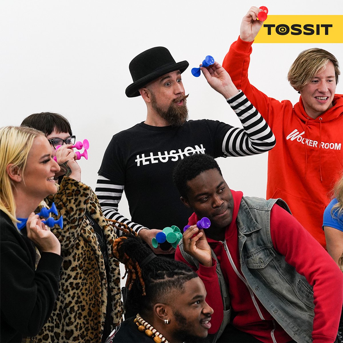 999 Games - Tossit - Starter Pack - Blauw-Roze - Darts - Petanque - Geavanceerde siliconen dart - HET LEVEN IS LEUK, JUST TOSS IT! - Voor binnen en buiten