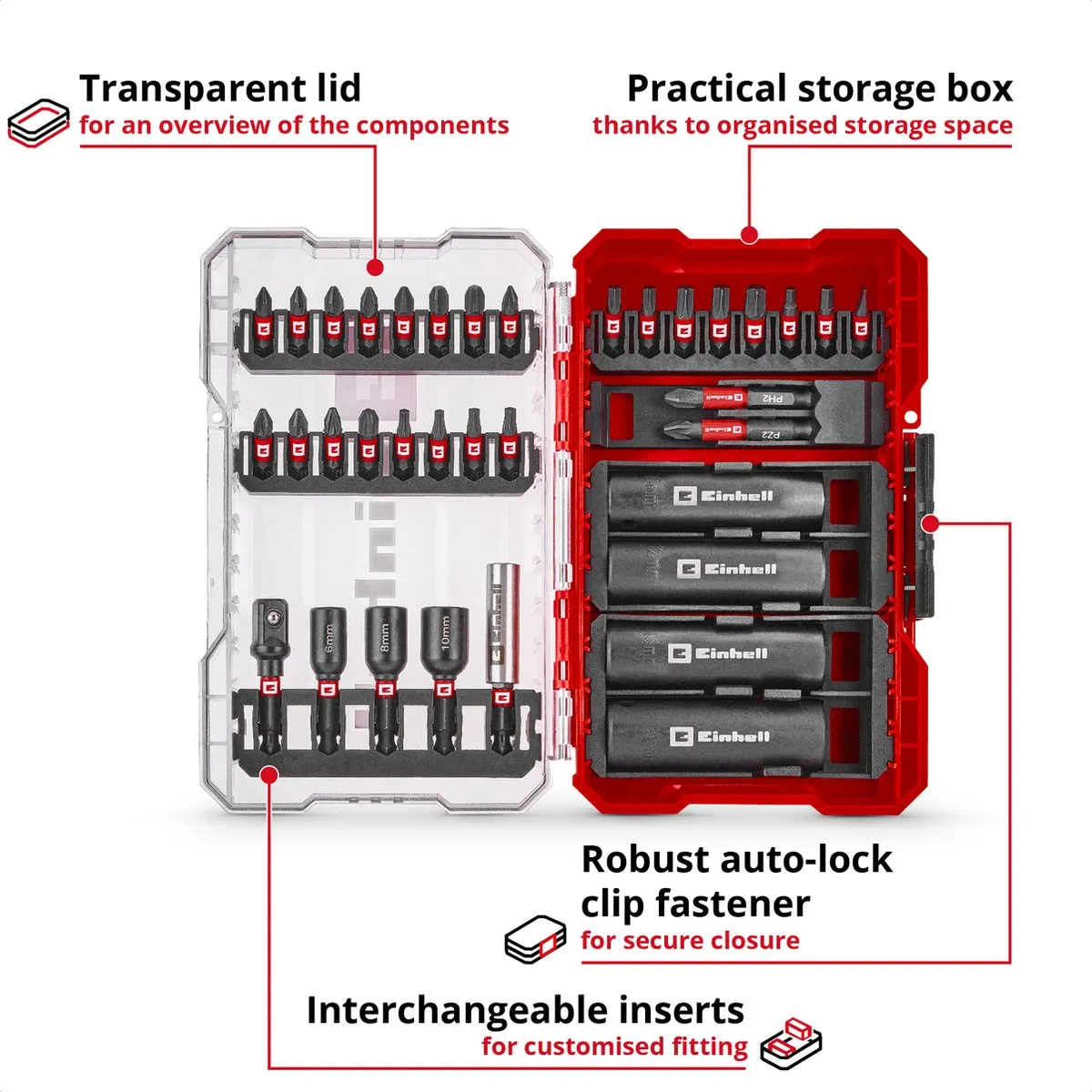 Einhell Impact Bitset 35-delig M-Case