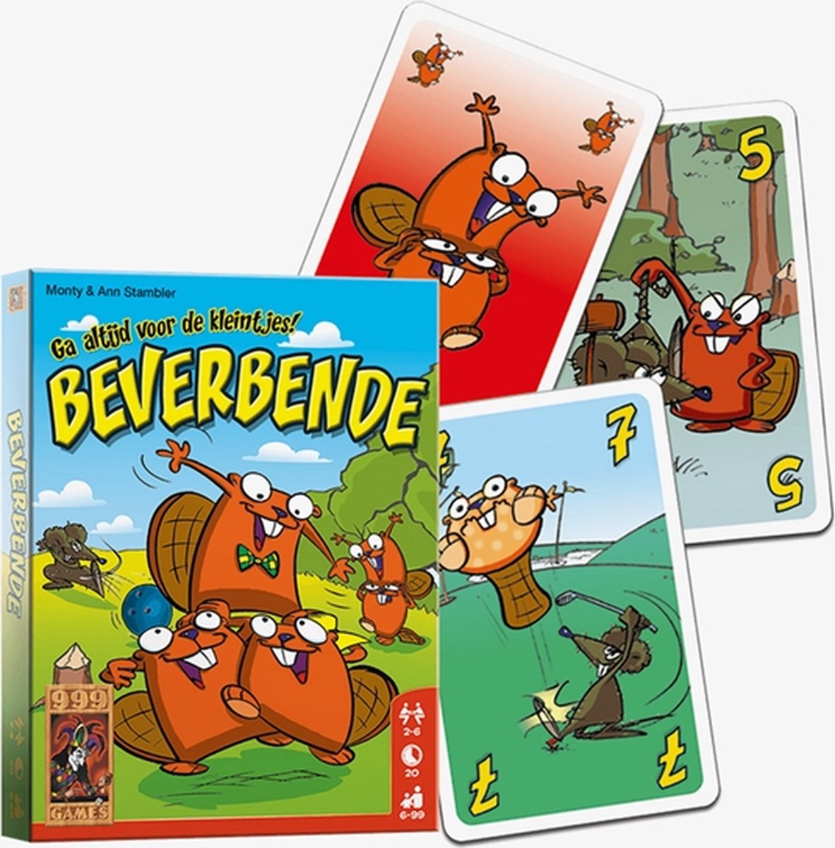 999 Games - Beverbende - Kaartspel - Tactisch geheugenspel - Familiespel - Gezelschapsspel - Educatief spel - vanaf 6 jaar - Klein cadeautje
