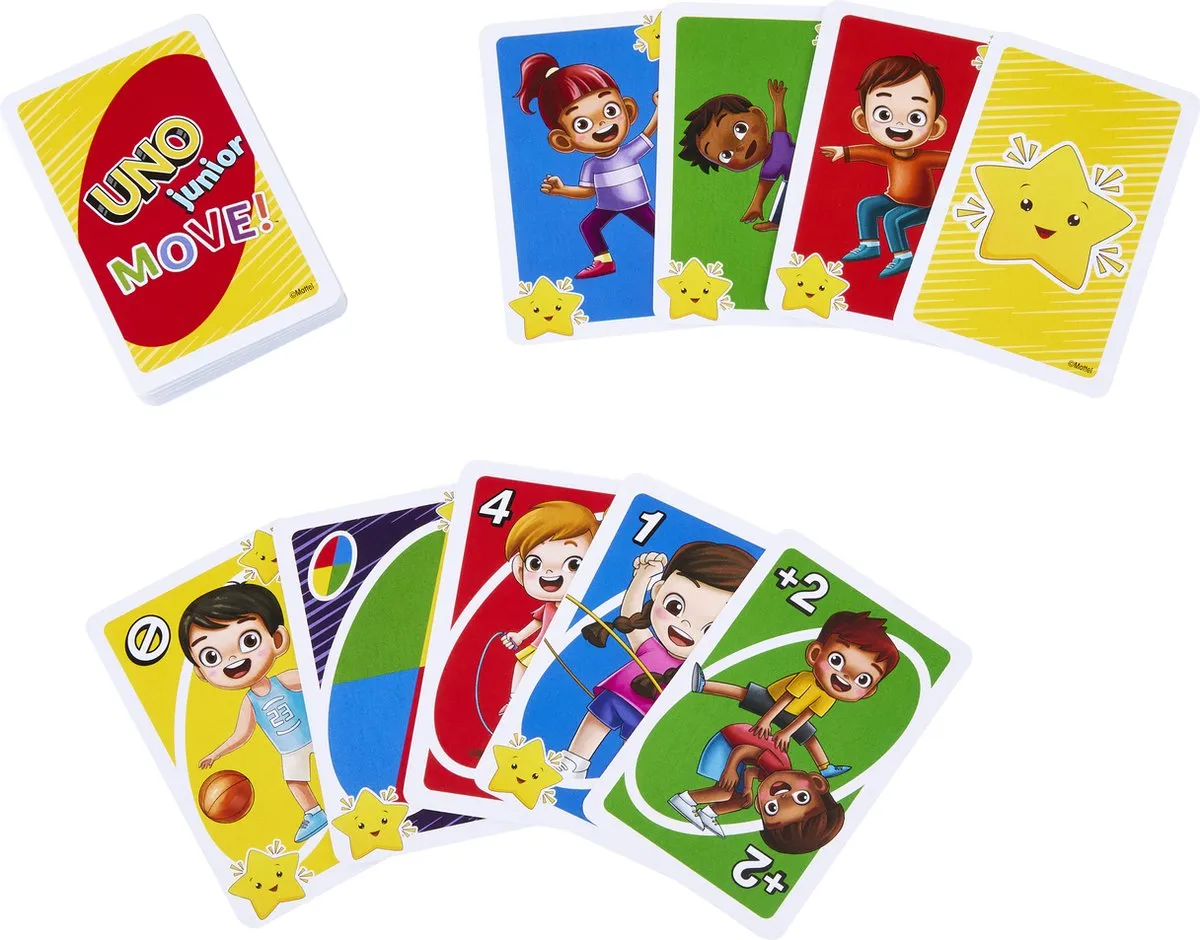 Mattel UNO Junior Move! HNN03 Kaartspel - 2-4 Spelers