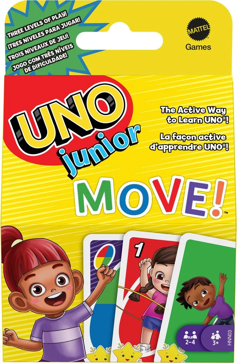 Mattel UNO Junior Move! HNN03 Kaartspel - 2-4 Spelers