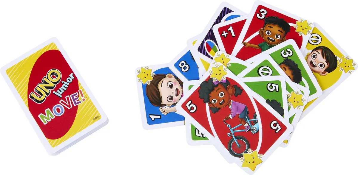 Mattel UNO Junior Move! HNN03 Kaartspel - 2-4 Spelers