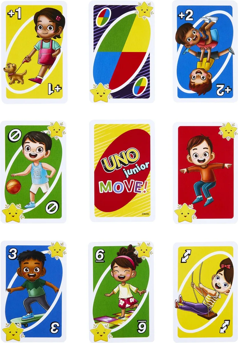 Mattel UNO Junior Move! HNN03 Kaartspel - 2-4 Spelers