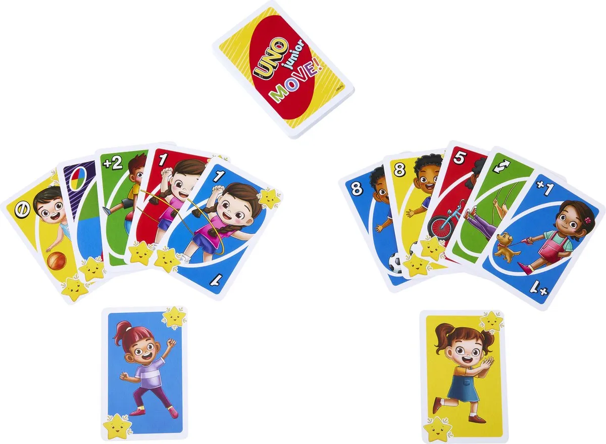 Mattel UNO Junior Move! HNN03 Kaartspel - 2-4 Spelers