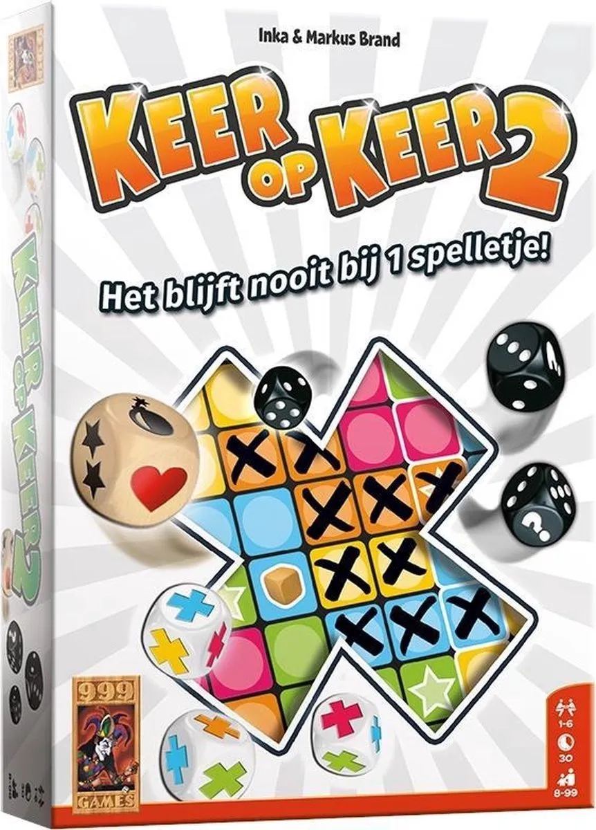999 Games Keer op Keer 2 Dobbelspel 999-KEE05 - Multi