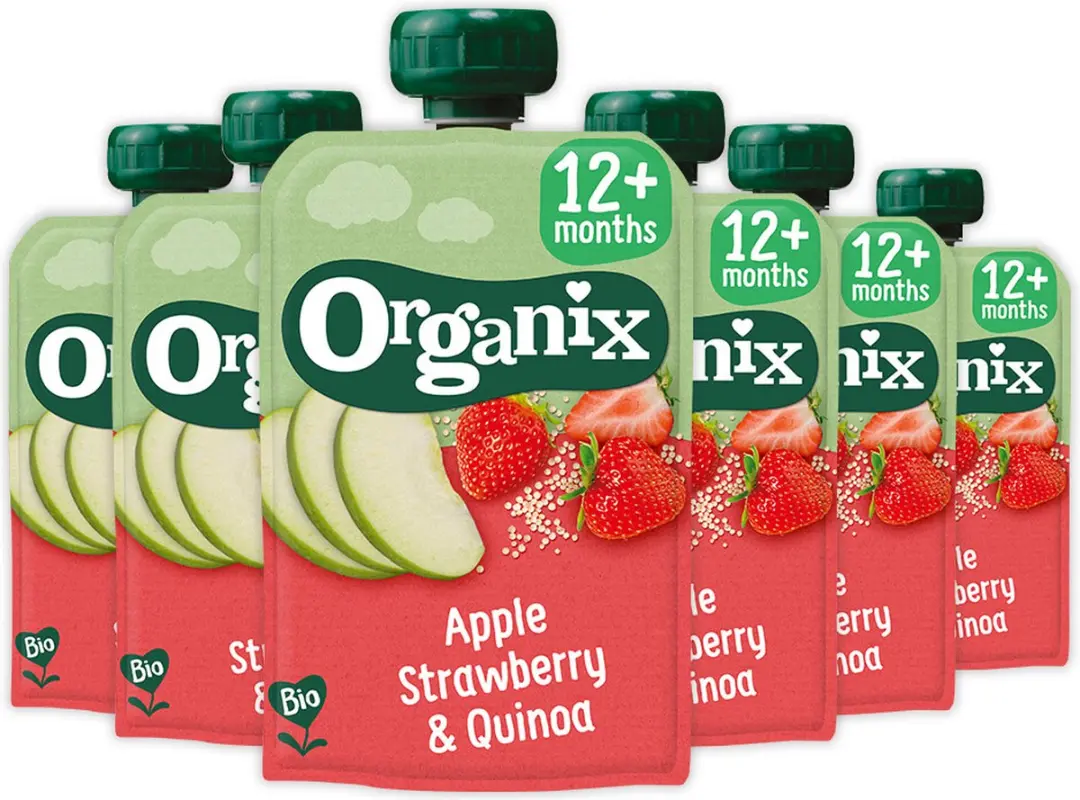 Organix Knijpfruit Appel Aardbei & Quinoa 100g