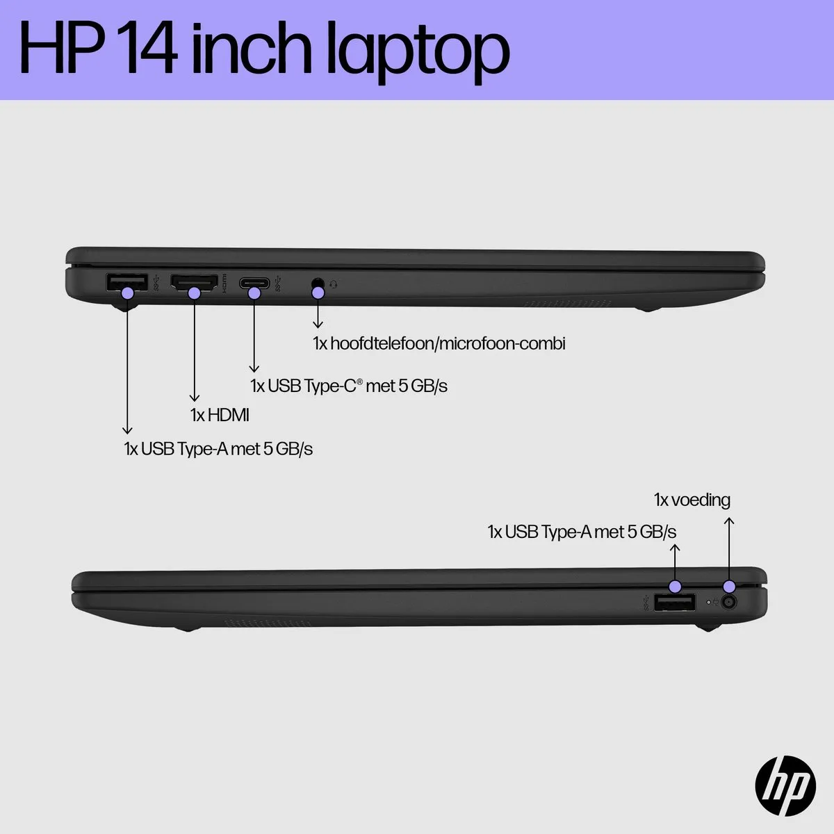 HP 14-ep0956nd Laptop 14" Full HD - 16GB RAM 512GB SSD - Zilver
