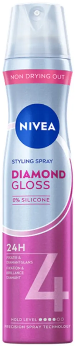 NIVEA Styling Spray Hold 4 Diamond Gloss Care 3x250ml