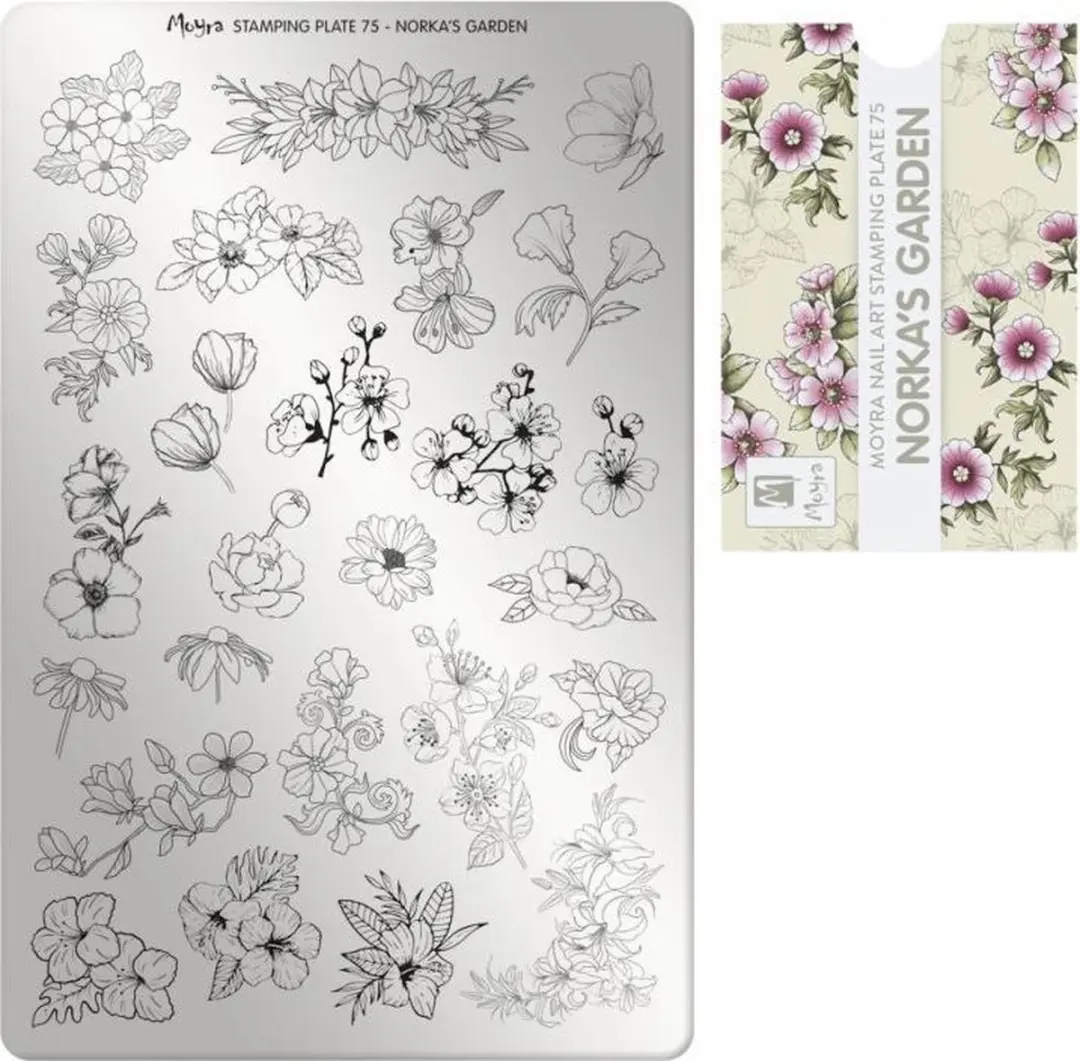 Moyra Stamping Plate 75 Norka's Garden