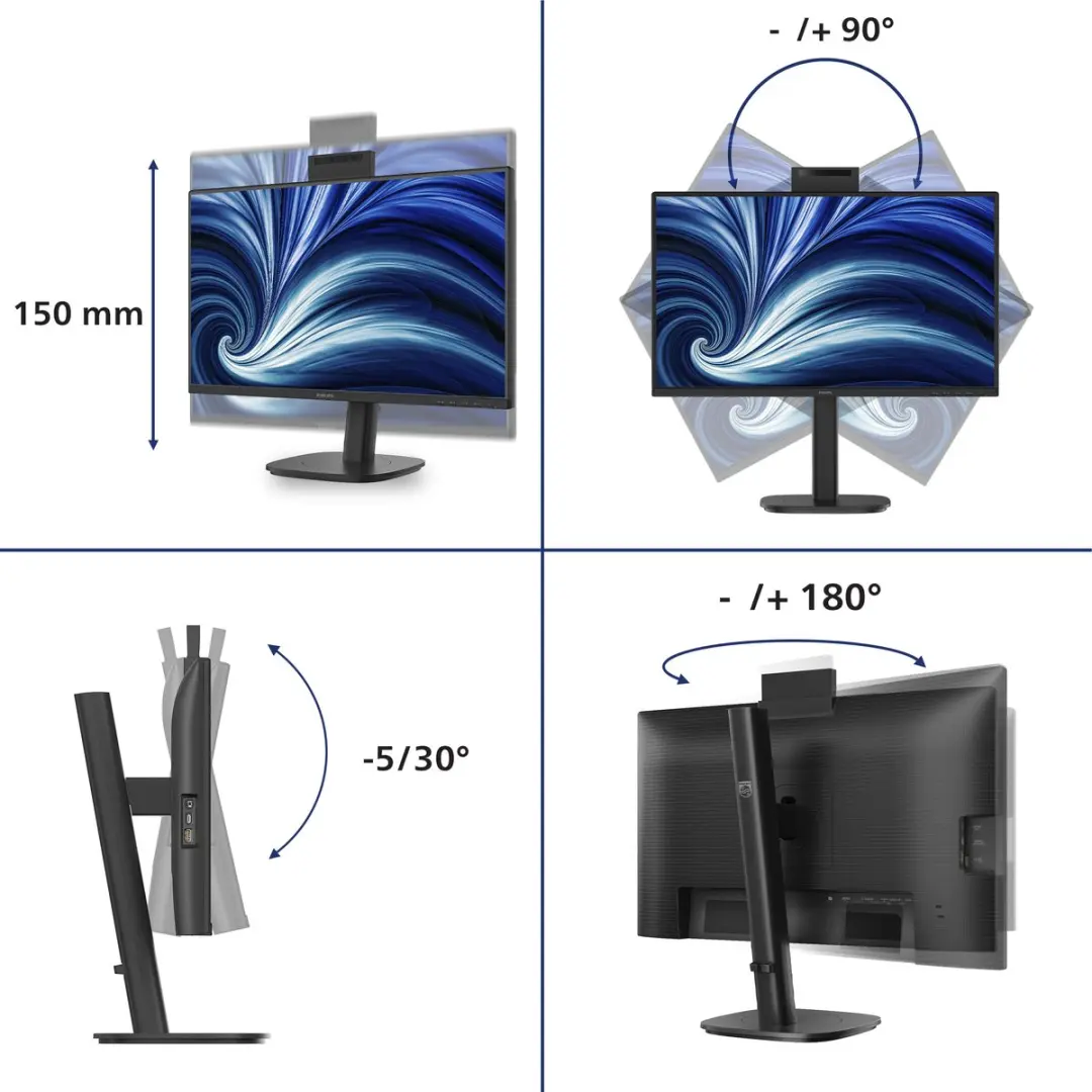Philips 3000 Series 24B2N3200JH/00 Monitor - 23.8" Full HD - Zwart - afbeelding 6 van 6