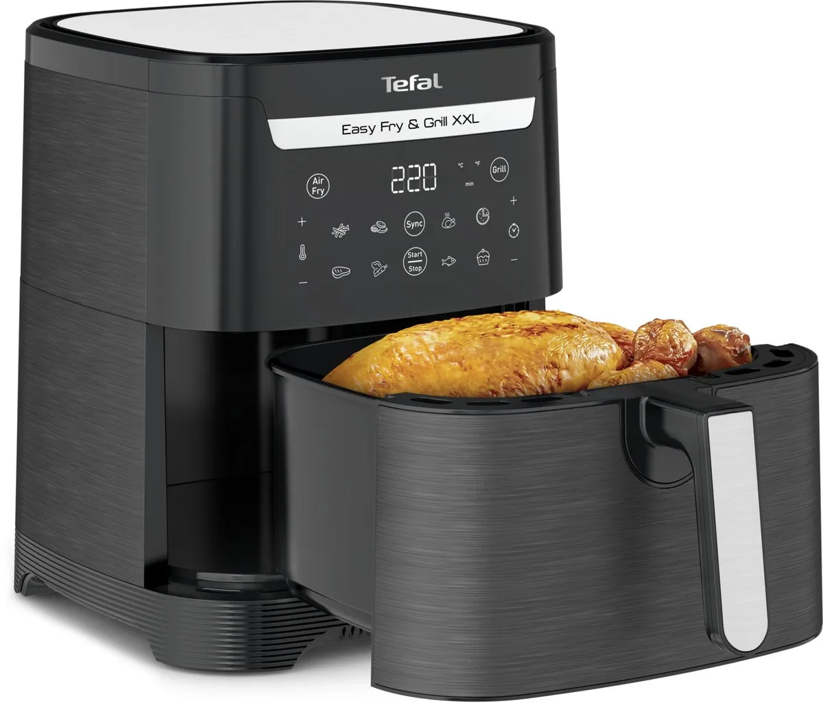 Tefal Easy Fry & Grill XXL EY8018 Airfryer 6.5L - 1650W - Zwart - afbeelding 6 van 6
