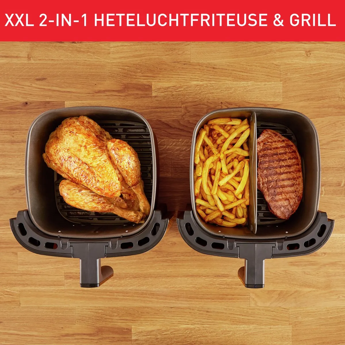 Tefal Easy Fry & Grill XXL EY8018 Airfryer 6.5L - 1650W - Zwart