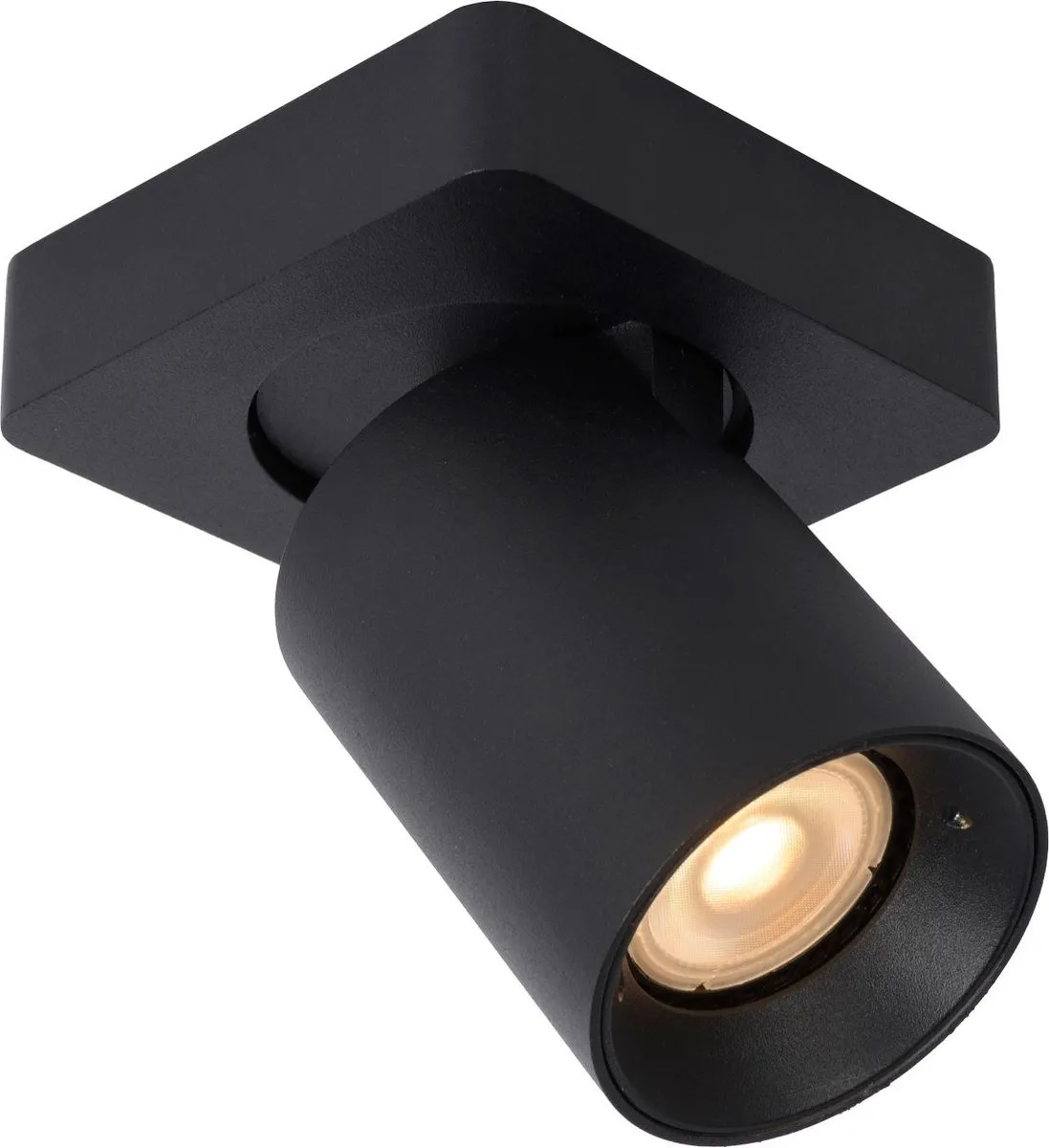 Lucide Nigel Plafondspot LED Dim-to-Warm GU10 5W - Zwart