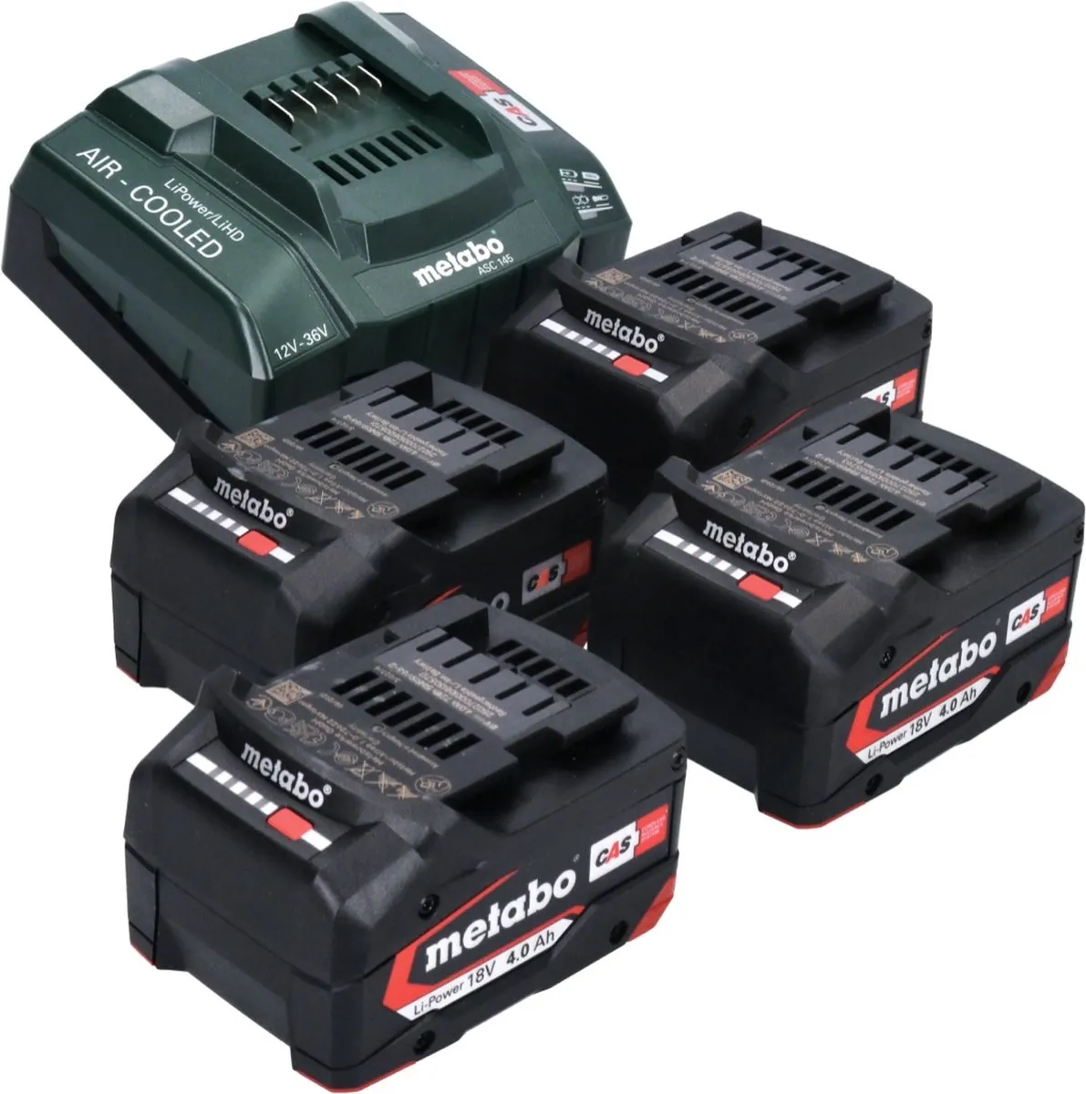 Metabo Li-Power Basisset 4x 4,0Ah CAS + ASC 145 Snellader