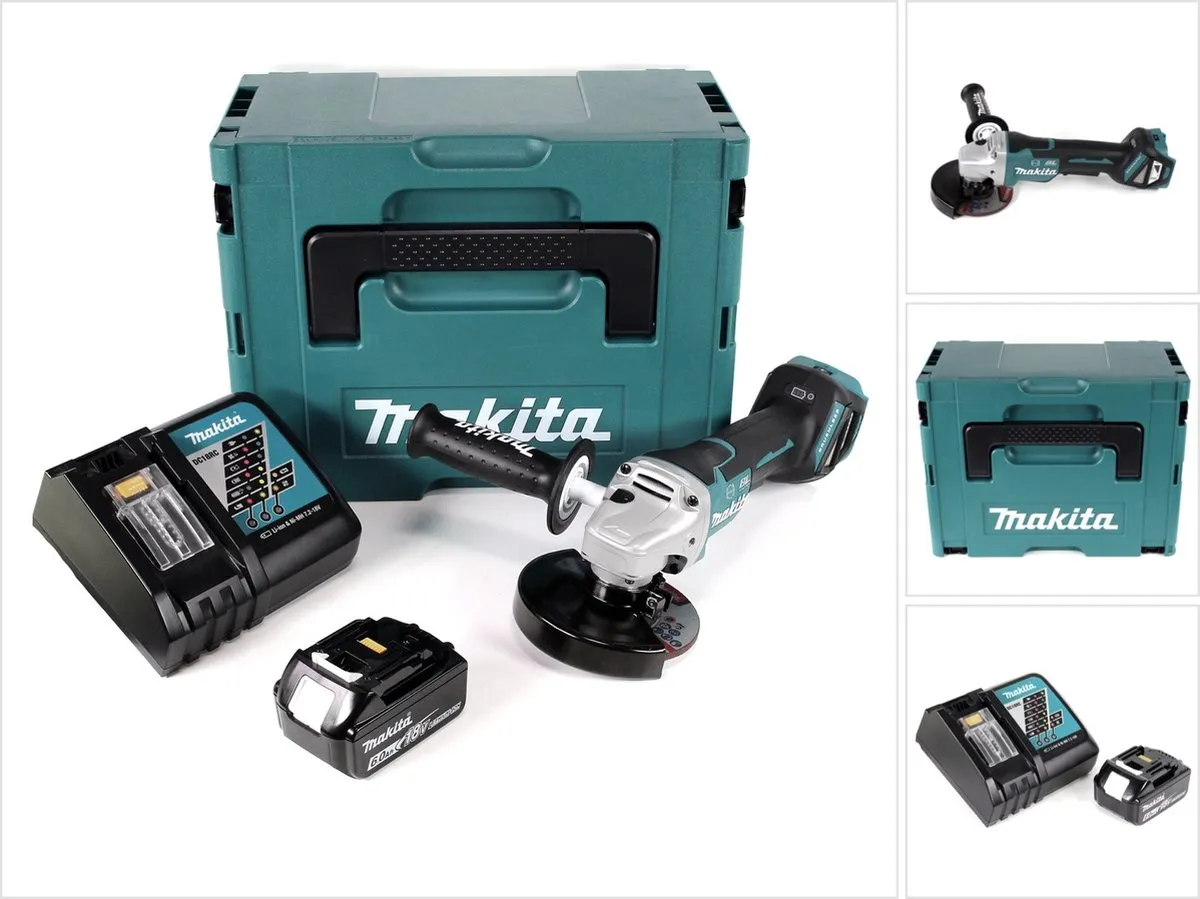 Makita DGA517RG1J Haakse Slijper 18V 125mm