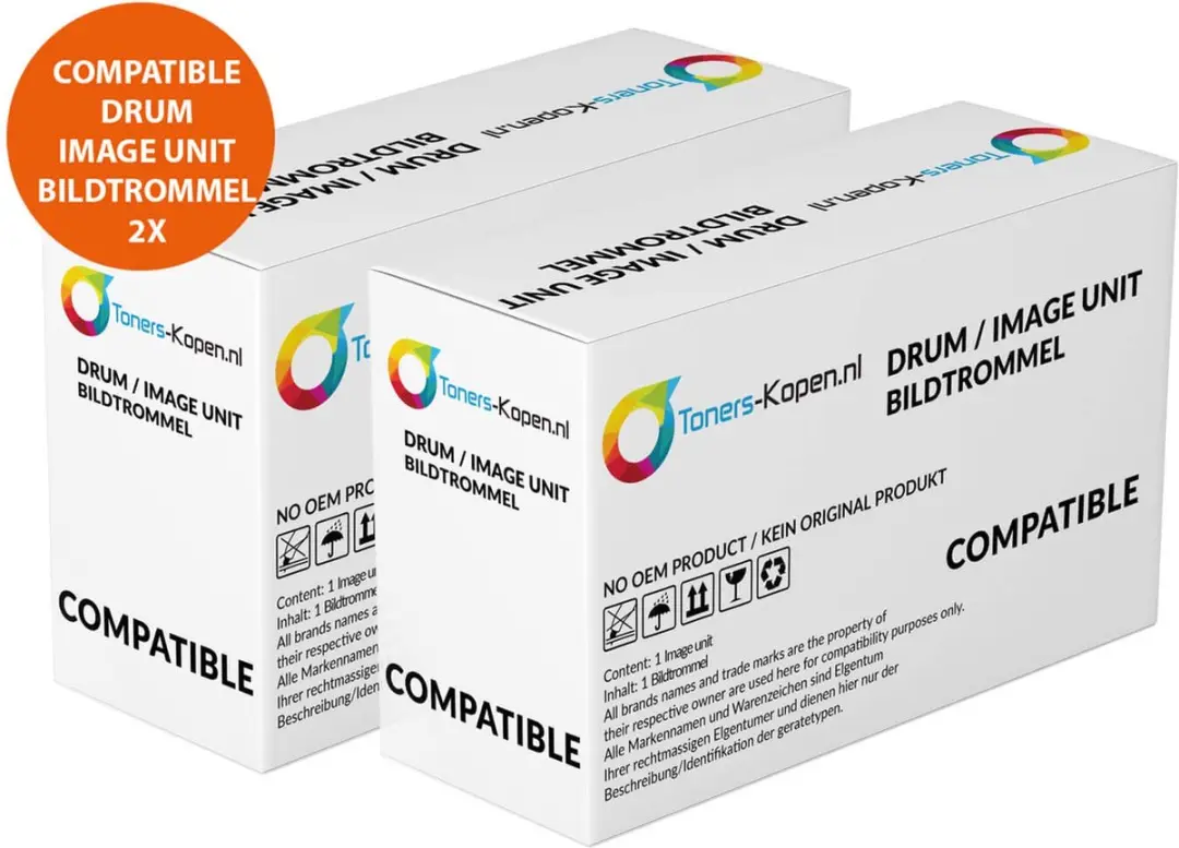 Brother DR-1050 Drum - 20.000 Pagina's - Zwart (2-pack)