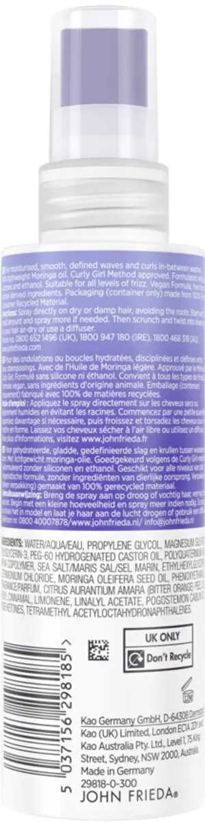 John Frieda Frizz Ease Dream Curls Haarspray 6x150ml