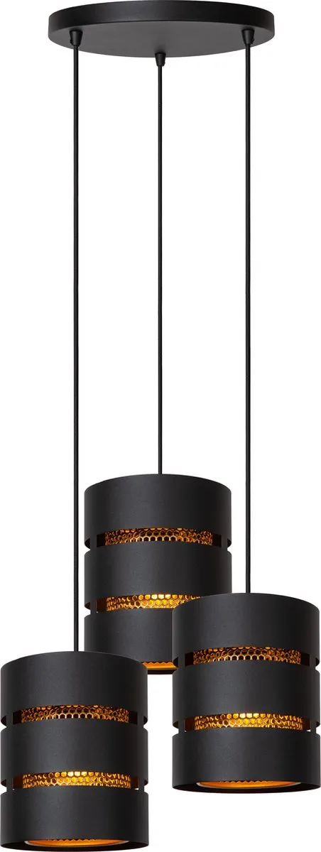 Lucide ROSAS Hanglamp Ø43cm - 3xE27 Zwart